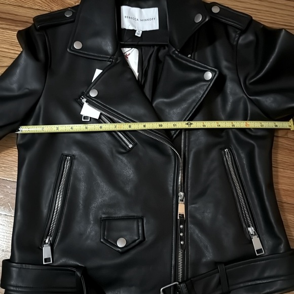 NEW REBECCA MINKOFF LEATHER BIKER JACKET!! It’s hot🔥‼️❣️ - Picture 8 of 11
